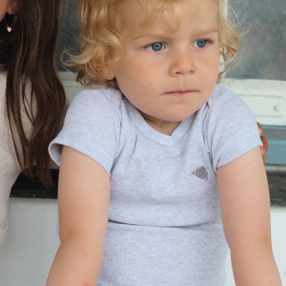 CARLET bodystocking SS - Light grey melange