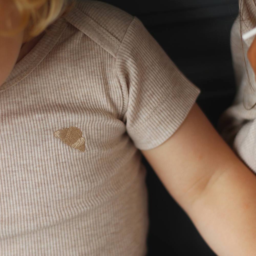 CARLET bodystocking SS - Light latte melange