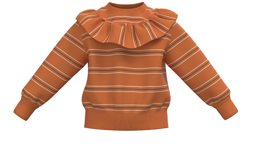 VACVAC studio NORA sweat Sweatshirt Apricot Stripes