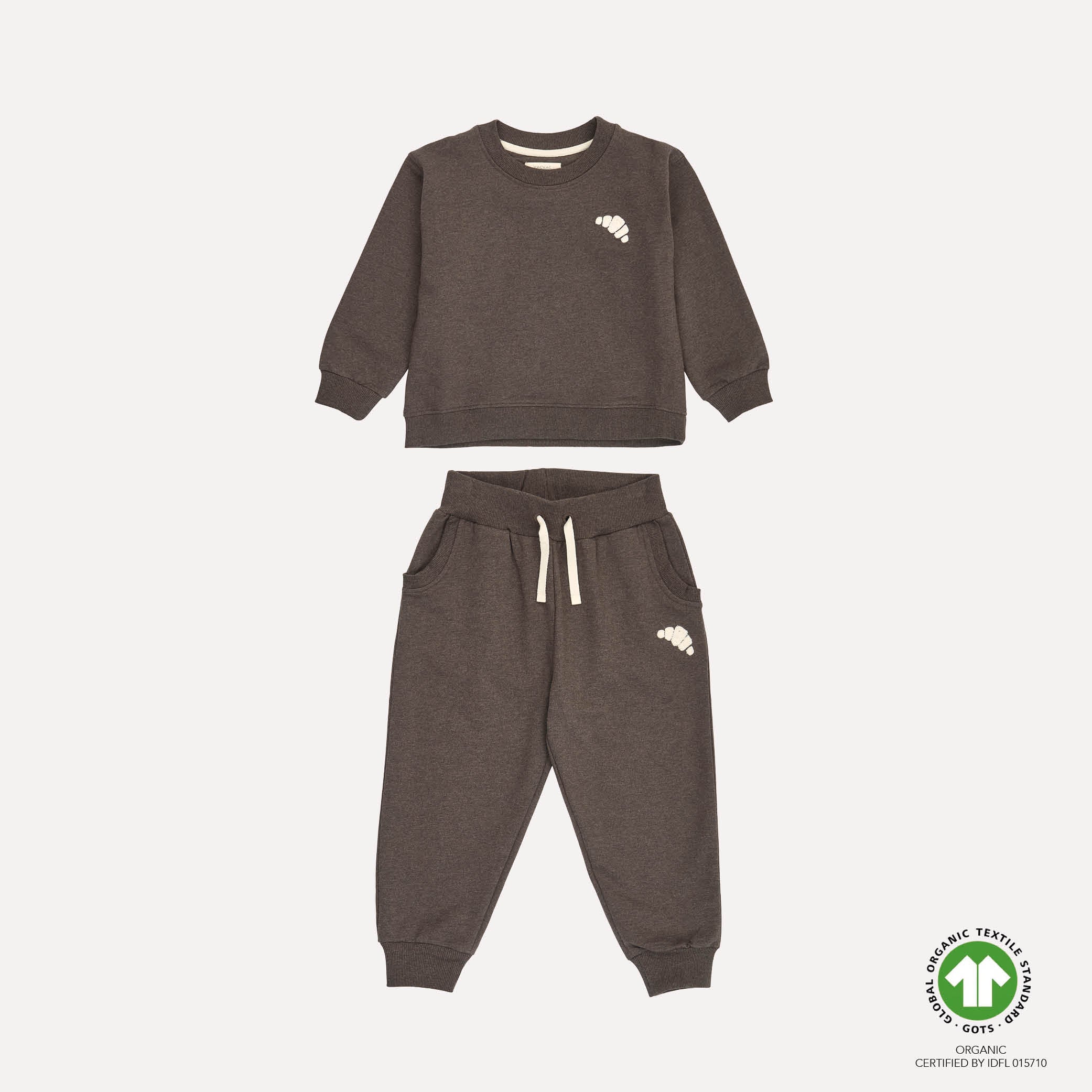 Lyon sweat sæt - coffee brown