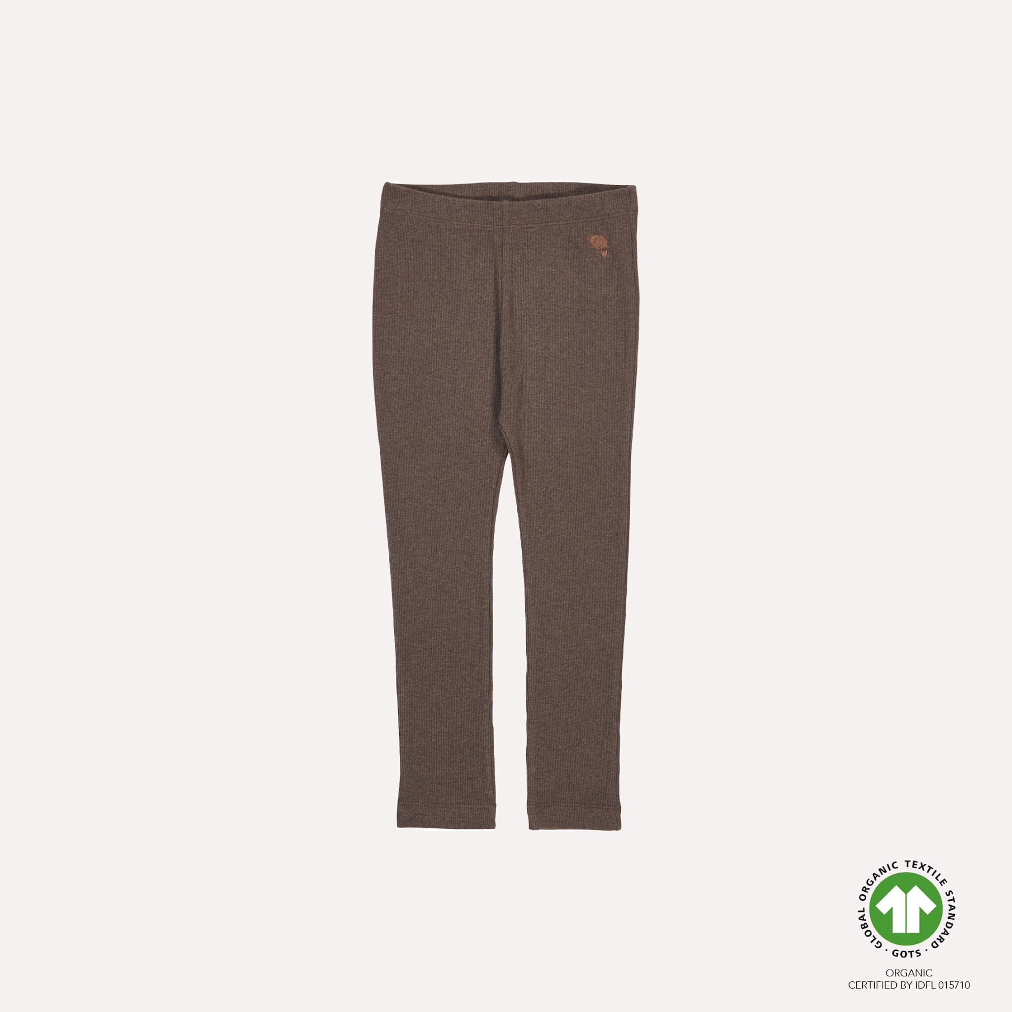 CARLET leggings - Dark brown melange