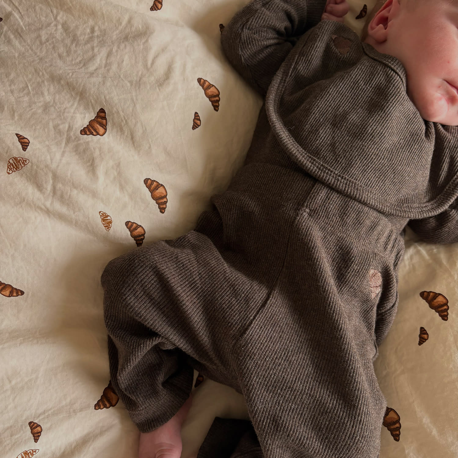 CARLET leggings - Dark brown melange