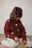 BELLE knit w. embroidered hearts - Bordeaux w. embroidered puppy pink hearts