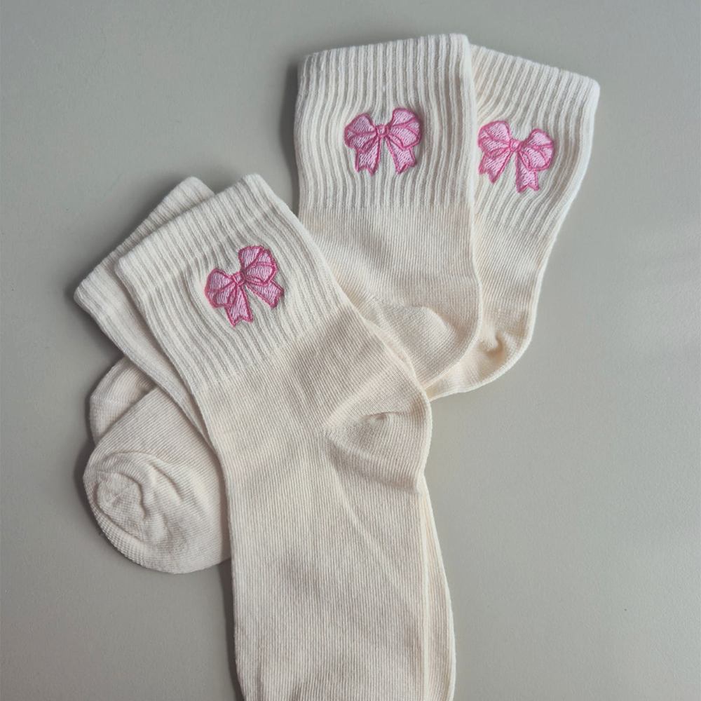 SOCK no. 1 - Bow embroidery